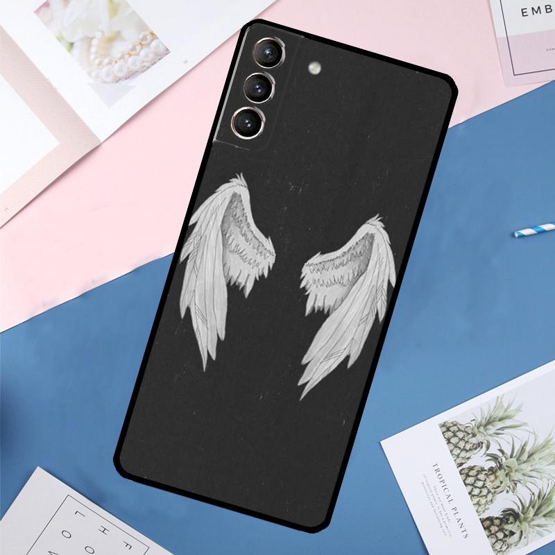Fantasy Angel Girl Wings Funda For Samsung Galaxy S24 S23 S22 Ultra S20 S21 FE S8 S9 S10 Plus Note 10 20 Ultra Case