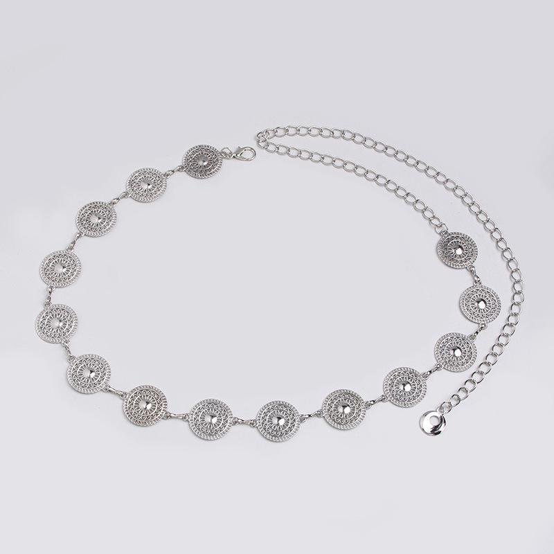 Lanț de talie cu strasuri pentru femei: Curea retro cu flori fluture, de înaltă calitate - accesoriu versatil și elegant.