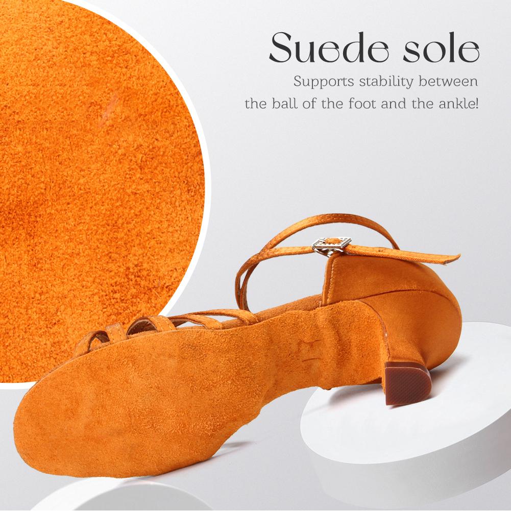 Mid Heel Women's Girls Ball Party Latin Salsa Tango High Heel Dancing Shoe Slip Dance Shoes Heeled 5CM