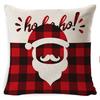 Pillow Cushion Cover Linen Santa Claus Pillow Cover Linen Material