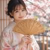 Sakura Folding Bamboo Fan Portable Elegant Handheld Fans Photography Props Kimono Fan  Party Gift