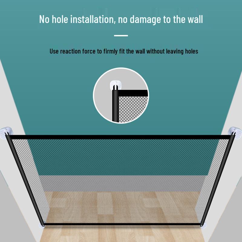 Portable Foldable Dog Fence: Punch-Free Pet Safety Net for Home