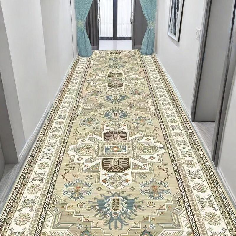 

European-style Light Luxury Corridor Long Strip Mat, Soft and Comfortable Living Room Hallway Decorative Mat, and Easy-to-clean Kitchen Floor Mat 80*100CM