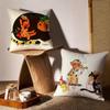 Illustrations Of Everyday Life Cushion Cover Anti-dustmite Pillowcase Invisible Zipper Silky Short Plush Sofa Cushion Cover