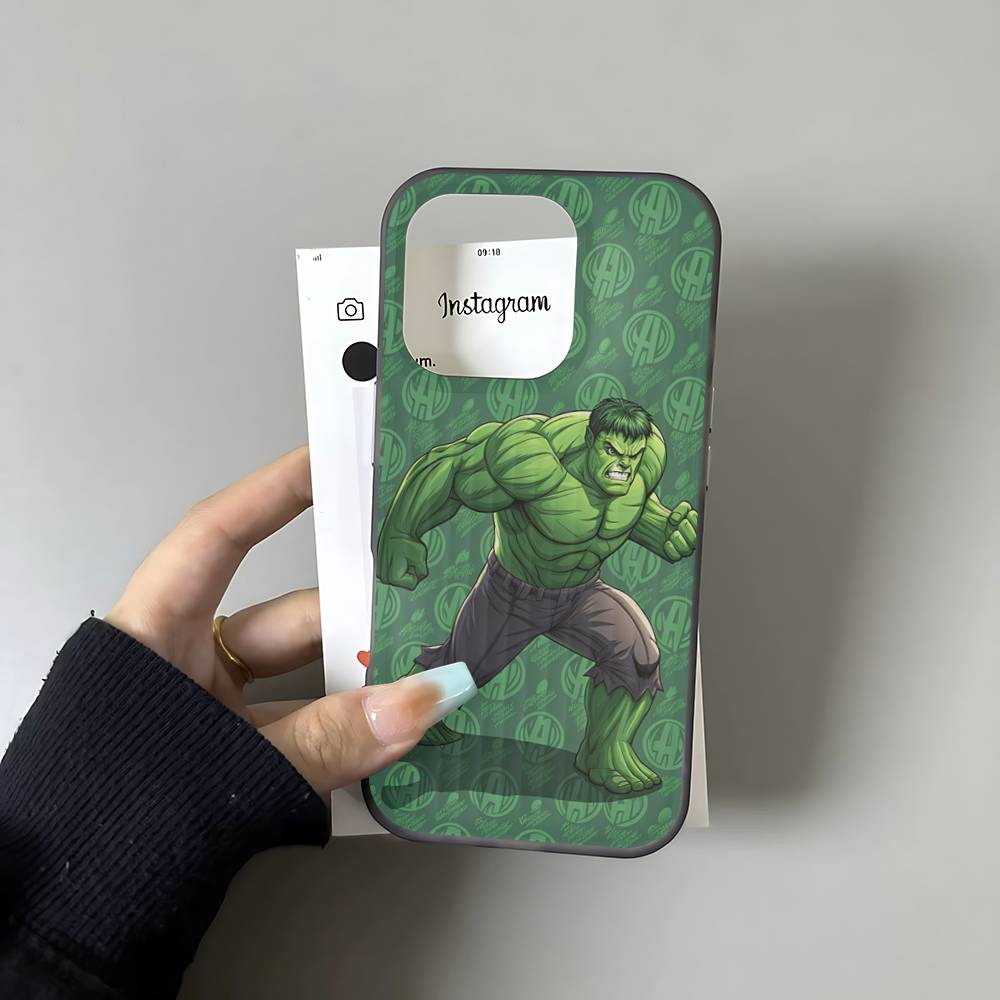 Superhero H-Hulk For Phone 17 16 15 14 13 12 11 Pro Max Plus Pro Air Phone Case Corrugated Stripe Back Cover