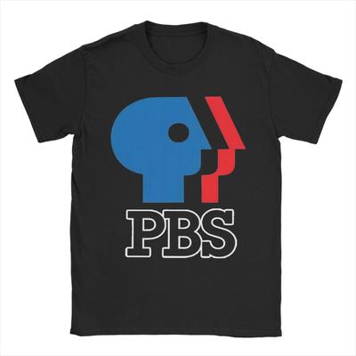 PBS Logo Public Broadcast Service T-Shirts Unisex  Novelty Pure Cotton Tees Crew Neck Short Sleeve T Shirts Gift Idea Tops