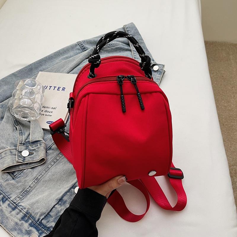 Small Backpack Women's Lightweight Foreign Style Niche Shoulder Bag New Fashion Commuter Shell Bag Casual Simple Messenger Bag