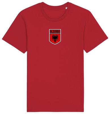 Albania Flag Badge T-Shirt 2024, Adults Kids Baby Family, Football Euro Shipping