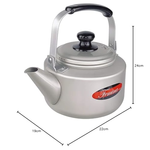 Hokuriku Aluminum Kettle, 1.5L, for Gas Stoves Only, Lightweight, Femina, Anodized