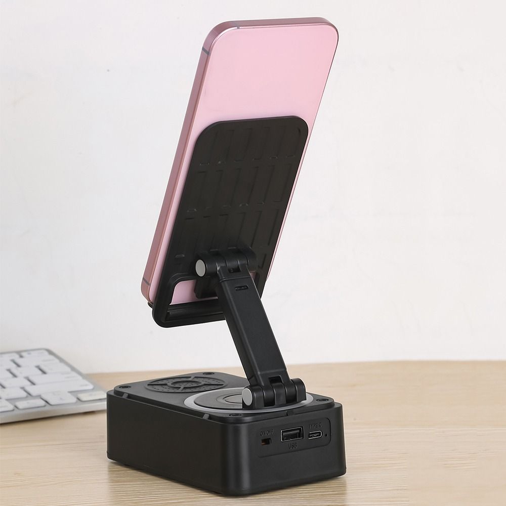 Foldable Phone Holder Stand 4-in-1 Phone Holder with Microphone  Live Streaming