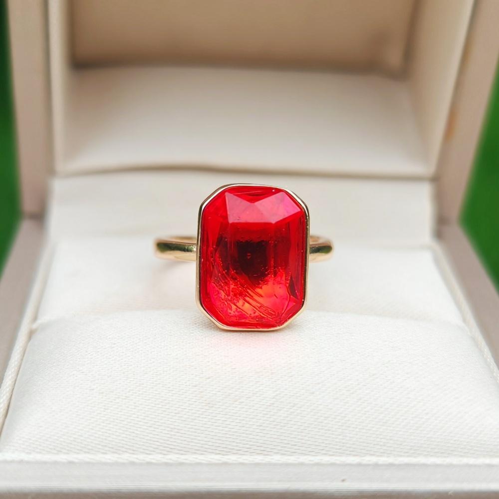 

1 шт. Модные квадратные кубические циркониевые открывающиеся регулируемые кольца для женщин, стекируемые парные кольца, ювелирные изделия, аксессуары для свадебной вечеринки красный