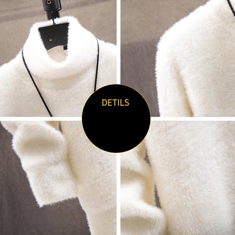 Verdikte Sweatwear Heren Anti-pilling Hoge Kwaliteit Gebreide Coltrui Slim Fit Lange Mouw Pullover Effen Kleur Trend Herenkleding