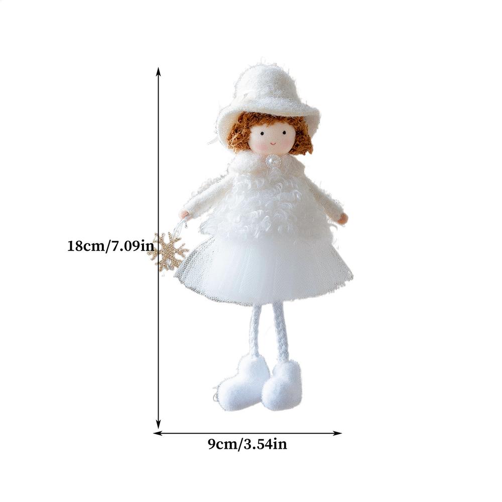 

Christmas Plush Angel Ornaments Soft Hanging Pendants for Tree, Nursery & Wedding Favors Cute Girl Holiday Decorations Gifts белый