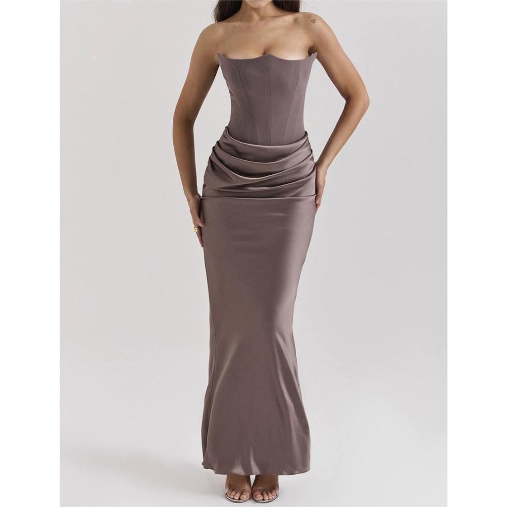 Summer Sleeveless Backless Bandage Bodycon Sexy Evening Gown Fashion Women's Party Dress for European American