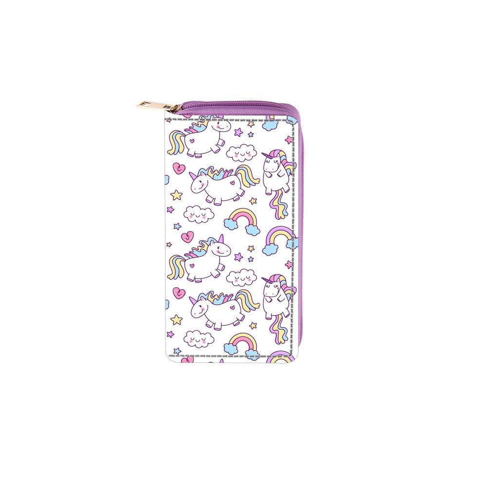 

New unicorn long zipper wallet, wallet.