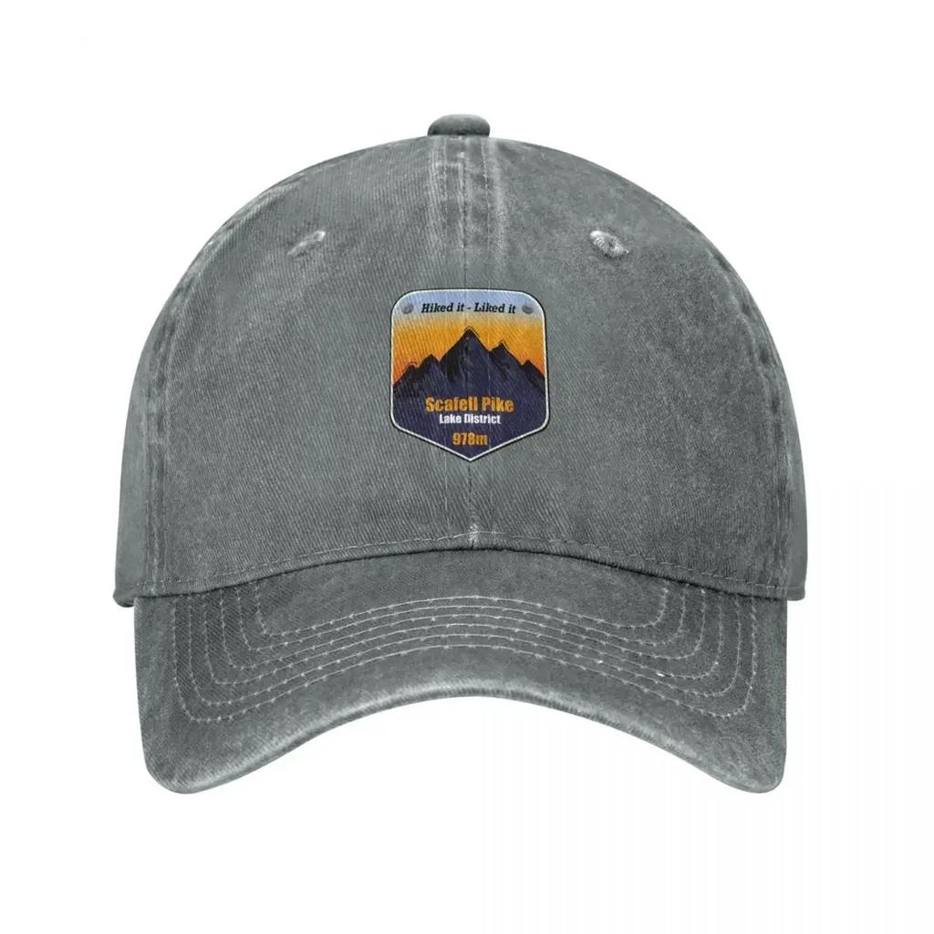 Scafell Pike Lake District England Summit Hiked Baseball Cap Custom Caps Ball Cap Hats Unisex Womens