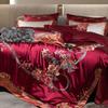 Svetanya Embroidery Bedding Set Wedding Red Cotton Queen King Size Linens (thin Thick Sheet Pillowcase Duvet Cover) Underwear