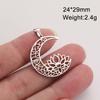 Dawapara Lotus Flower Charm for Jewelry Making Yoga Buddhist Mandala OM Lotus Pendant Accessories Stainless Steel Jewelry