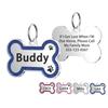 Double Side Dog Cat ID Tag Glitter Dogs Cats Name Pendant Tags Pet Collar Accessories Anti-lost Bone Tags for Small Dog Cat