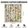 Shower Curtain: Vintage Floral and Butterfly Print for a Charming and Nature-Inspired Bathroom Decor