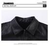 Men’s Slim Fit Leather Jacket with Velvet Lining - Casual Plus Size Lapel Outerwear for Autumn and Winter