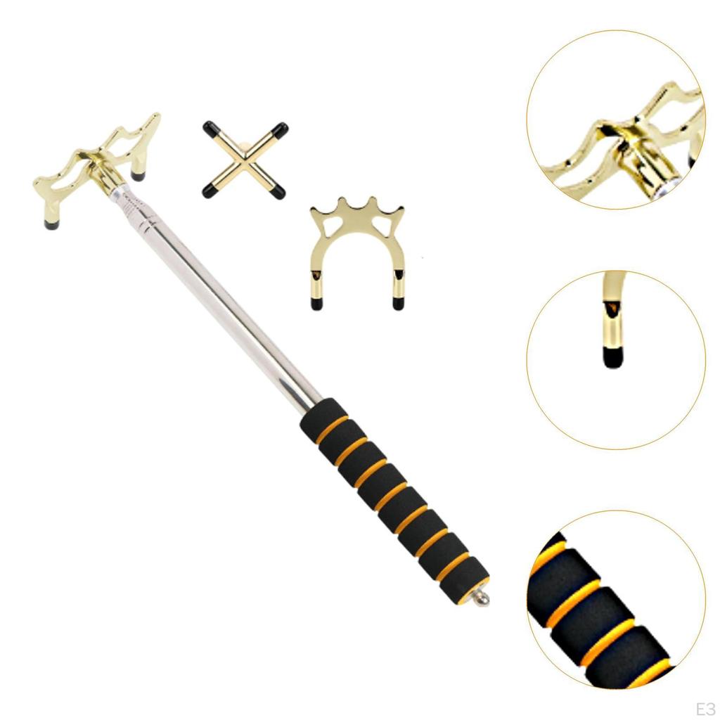 Billiards Cue Stick Bridge with Head, Portable Billiard Pool Rest Replacement