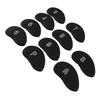 10pcs Golf Club Head Cover Breathable Nylon Mesh Soft Lining Protective Golf Iron Covers Set Black