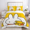 Exquisite 3D Cute Rabbit Wallpaper Anime Digital Printing Bedding Set Duvet Cover Comforter Bed Youth Kids Girl Boys Gift
