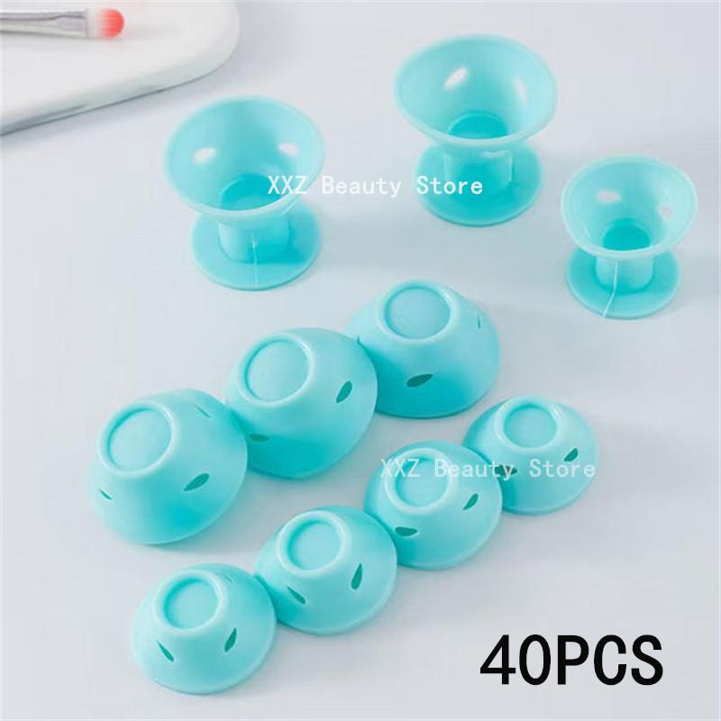 Pink Soft Silicone Magic Hair Care Rollers Set No Heat Hair Curler DIY Curling Styling Tool for Beautiful Curls - 10/20/30/50/10