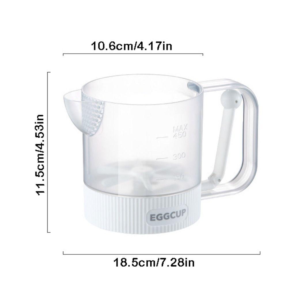 Clear Scale Egg Mixing Cup Semi-Automatic Kitchen Stirring Bottle Egg Beating Cup  Baking Tool