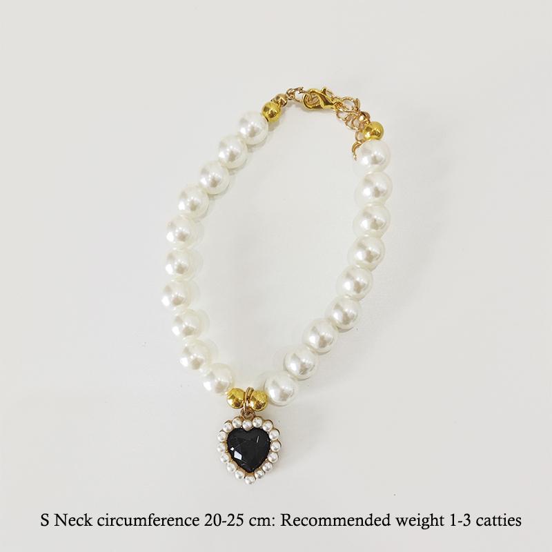 Princess Style Pet Pearl Collar For Dogs Cats - Cute Jewelry Accessory For Puppy Kitten Chihuahua Perfect Wedding Gift