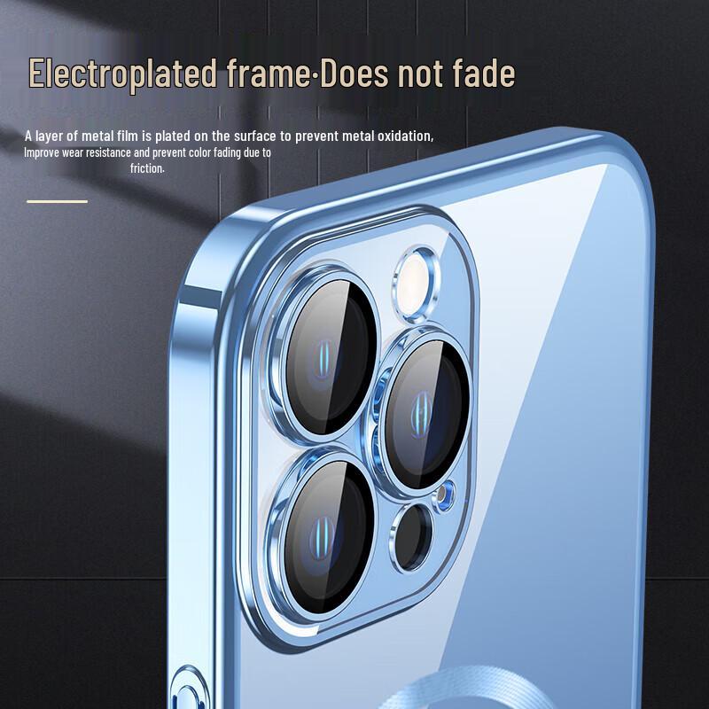 Kalio Anti-Yellowing Electroplated Magnetic iPhone Case with Lens Protector