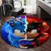 1pc Sonic the Hedgehog 3 Anime Design Round Carpet - Office Chair Mat, Non-Slip Rug for Home Decor, Living Room, Bedroom