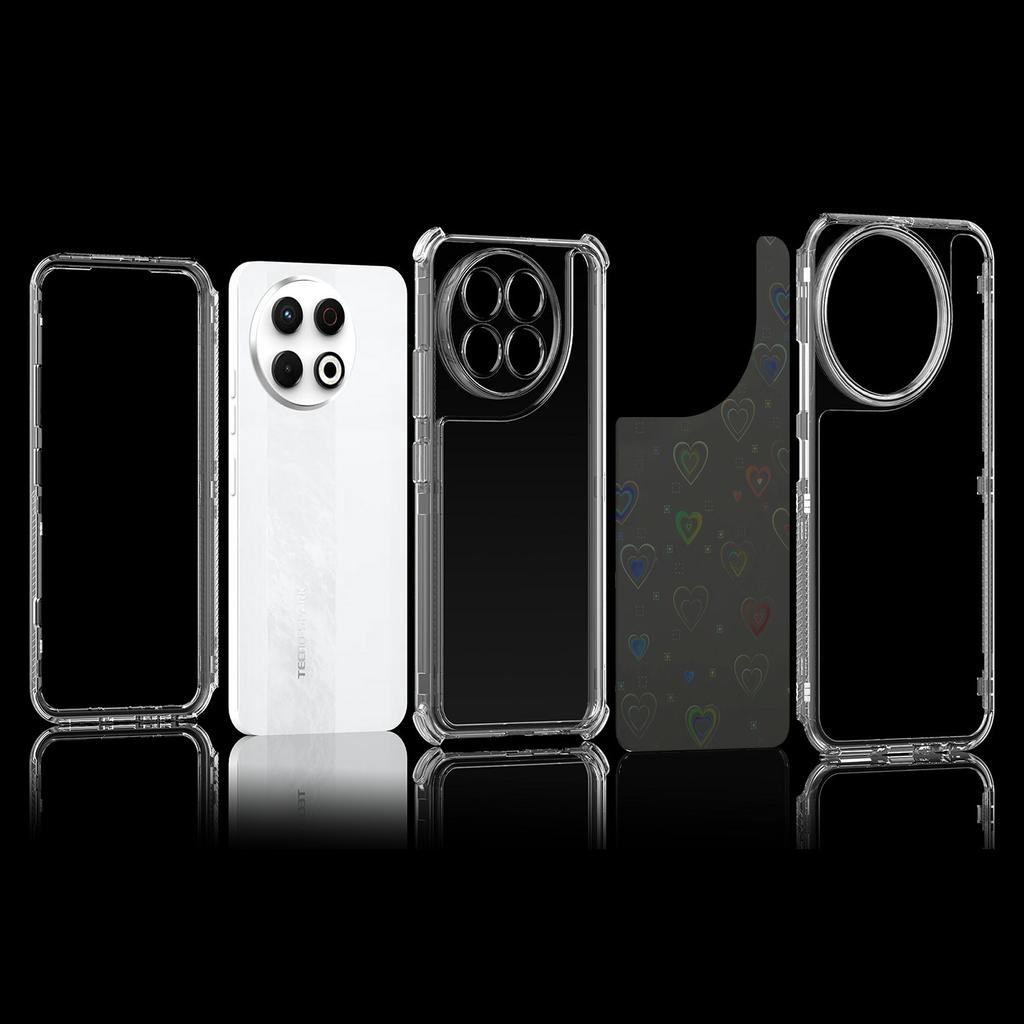 For TECNO Spark 30 Pro 4G Case Precise Cutouts Acrylic TPU Clear Phone Cover with Laser-printed Film