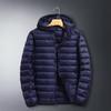 Herbst/Winter Herren Leichte Kurze Daunenjacke – Mit Kapuze und Warm