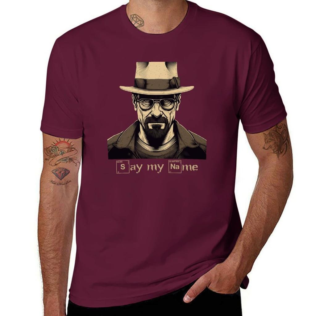 Breaking Bad Tshirt, Heisenberg Say My Name Shirt T-Shirt graphics tees Short sleeve tee men