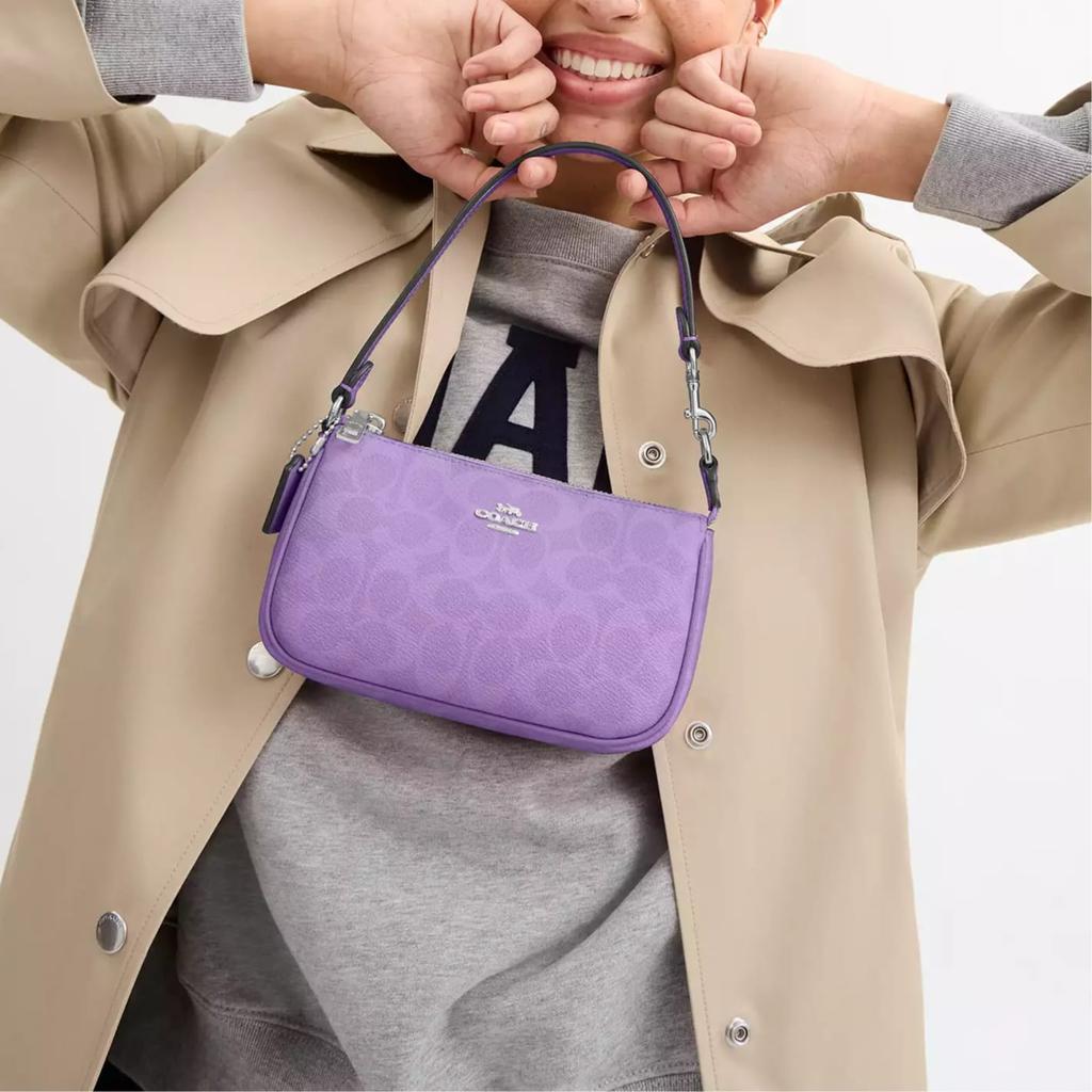 Coach Nolita Coated Canvas Shoulder Bag Small Women's Purple CW426-SVII