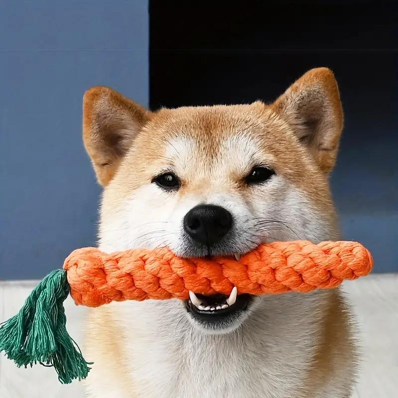 Chew Toys for Small Dogs Cleaning Teeth Dog Toys Bite Resistant Pet Dog Puppy Carrot Cotton Rope Pet Playing Toy Accessories