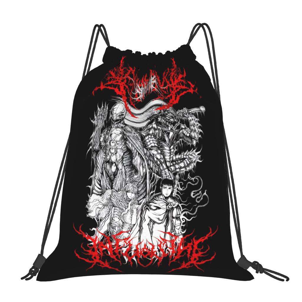 Custom B-Berserkes Drawstring Backpack Women Men Gym Sport Sackpack Foldable Supernatural Shopping Bag Sack