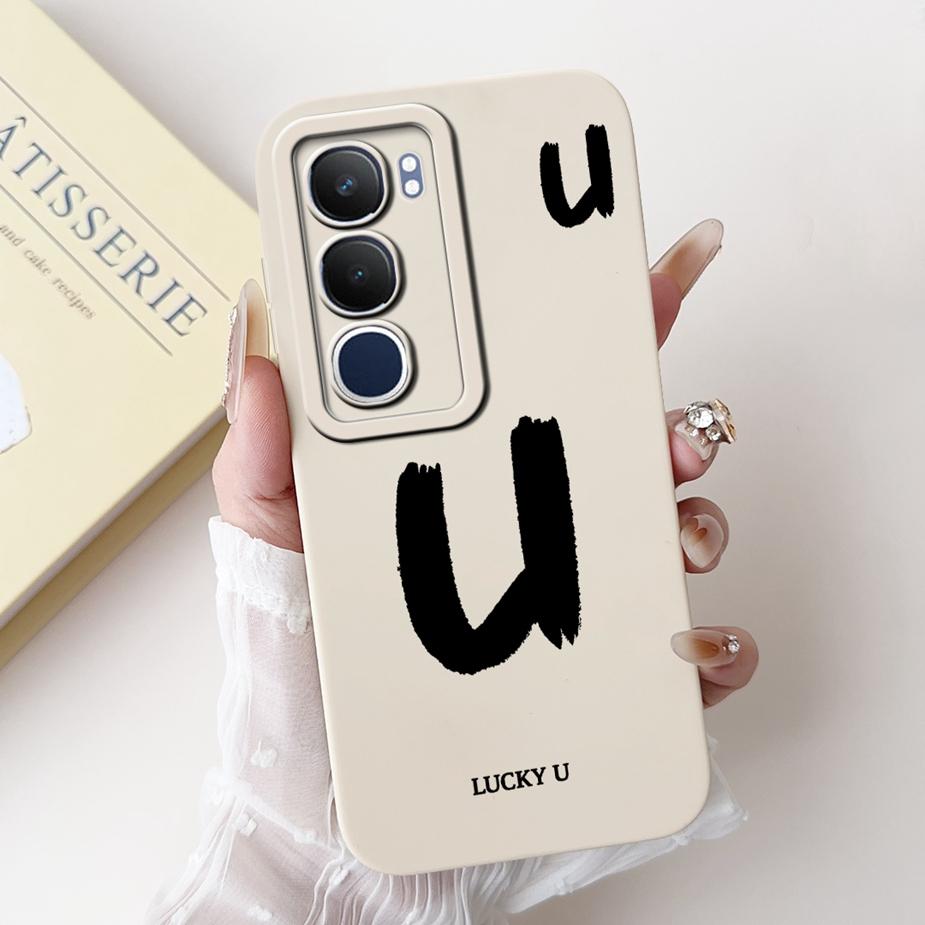 Für Vivo Y19s 4G Hülle V2419 Luxuriöse Glücksbuchstaben Cover Stoßfeste Weiche TPU Handyhülle Für Vivo Y19s Y 19 s VivoY19s Fundas Coque