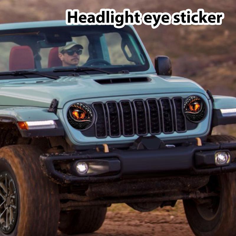 Scheinwerferaufkleber Augen 3D Stereo Tieraugen Aufkleber Reflektierend Wasserfest Lustig 3D Stereo Augen Scheinwerfer Für Karosserie