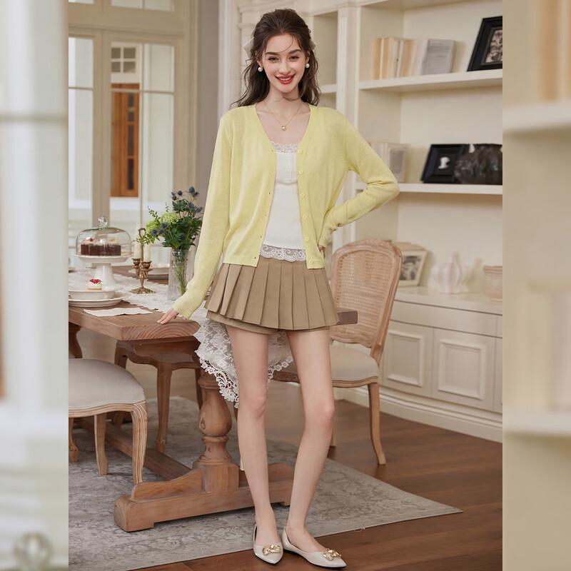 Women's French Style Soft V-Neck Knit Cardigan