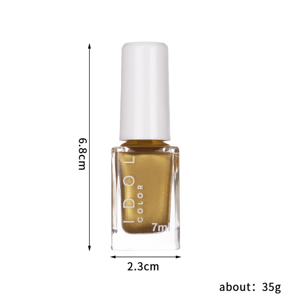 Mirror Metal Nail Polish, Non-baking and Long-lasting, Non-peeling, Quick-drying 12-color Metallic Nail Polish