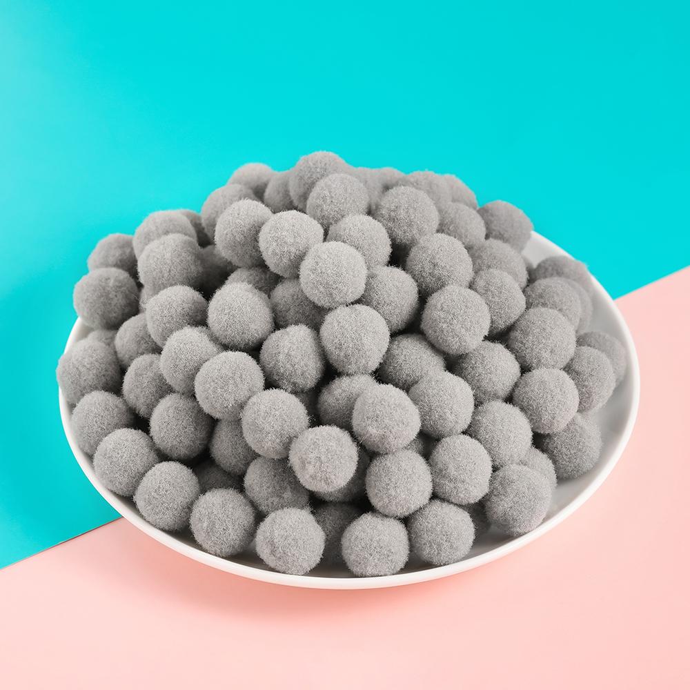 50pcs 10/15mm Multicolor Soft Fluffy Ball Pompom Plush Balls for DIY Sewing Holiday Decorations and Jewelry Making Supplies