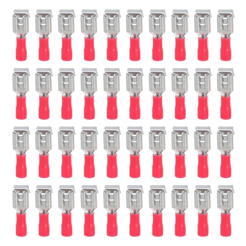Pack Of 30/40 Quick Disconnect Piggybacks Spades Connectors Half Insulated Crimps Terminals Crimps Terminals Assortment set