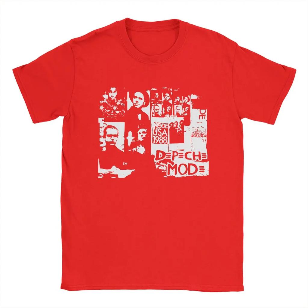 Fun Depeches Cool Modes T-Shirts for Men Round Neck Pure Cotton T Shirts Short Sleeve Tee Shirt Printed Clothing
