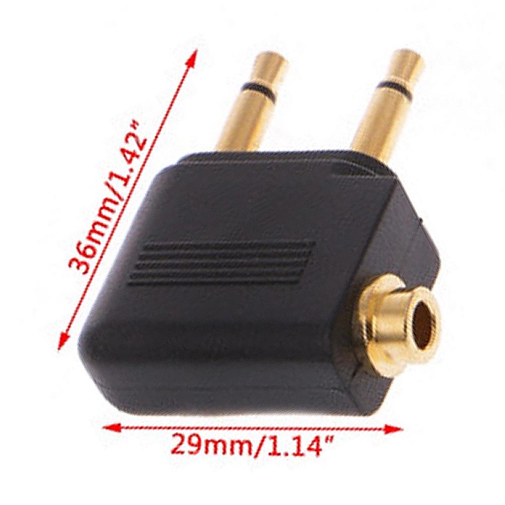 Buy 4PCS/Set Aviation Headset Jack Adapter 3.5 Male Female Airline