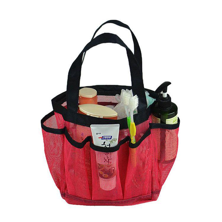Foldable Mesh Toiletry Tote: Portable Shower and Swimming Storage Basket