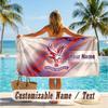 Custom Text Beach Towel, Soft Absorbent Swimming Multi-use TowelCrystal Palace