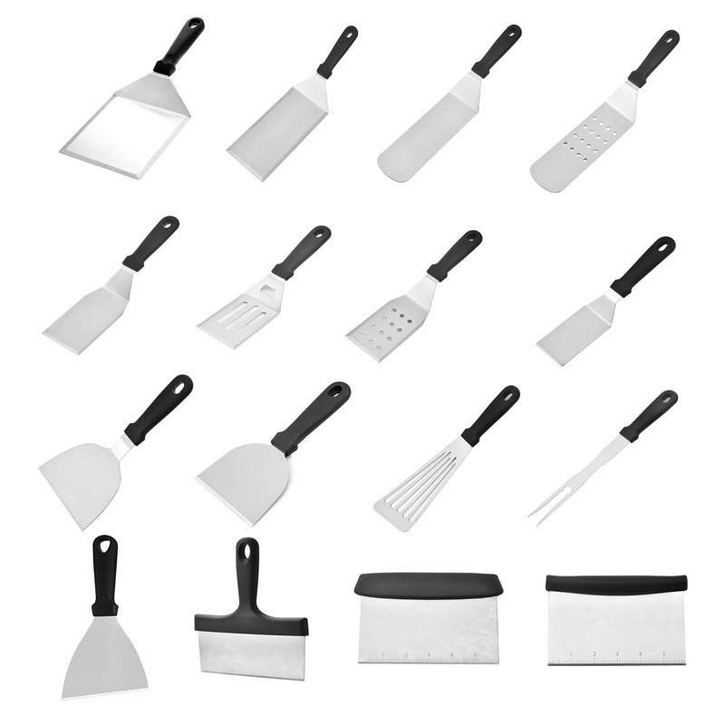 Stainless Steel Steak And Pancake Spatula With Long Handle For Home Kitchen Cooking